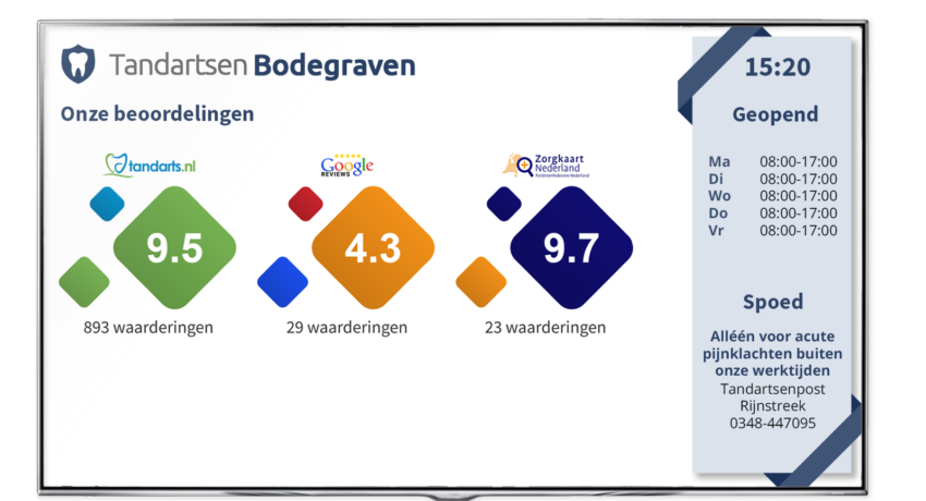Zorgscherm Tandartsen